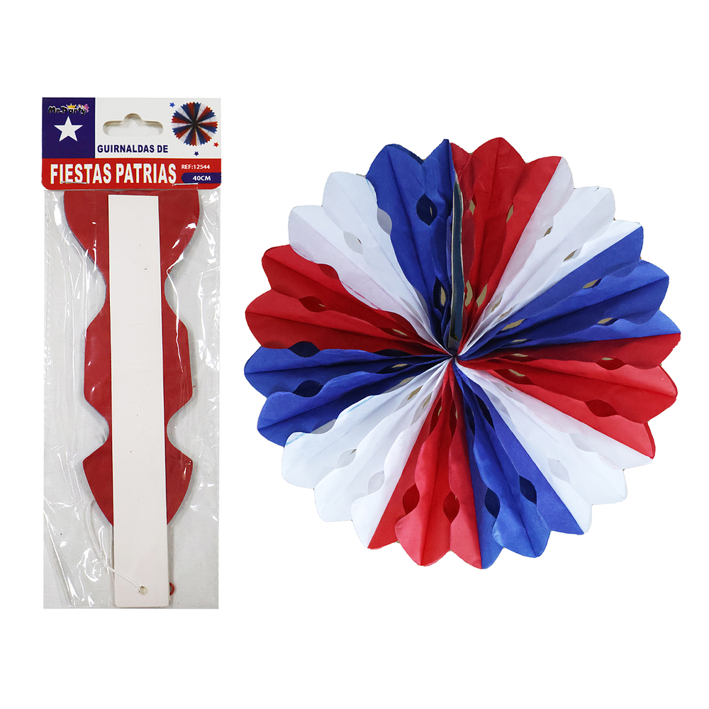 Adorno abanico colgante Fiestas Patrias 40cm