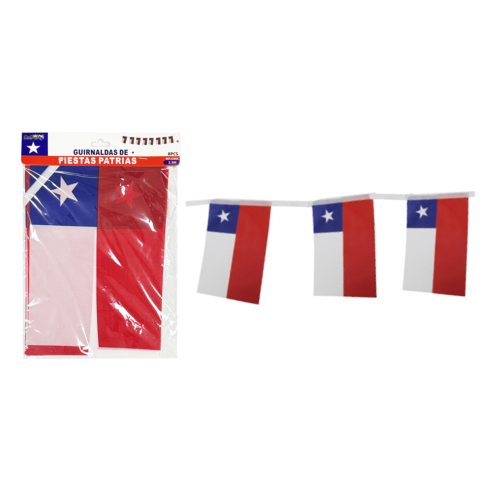 Guirnalda Fiestas Patrias de poliéster 20cm*28cm*3.5m 8pcs