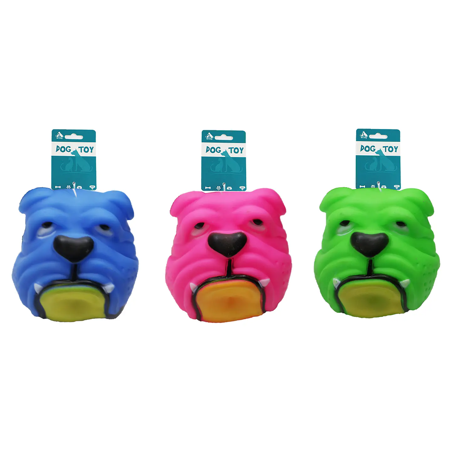 Cabeza de perro 8cm 55g color aleatorio 1