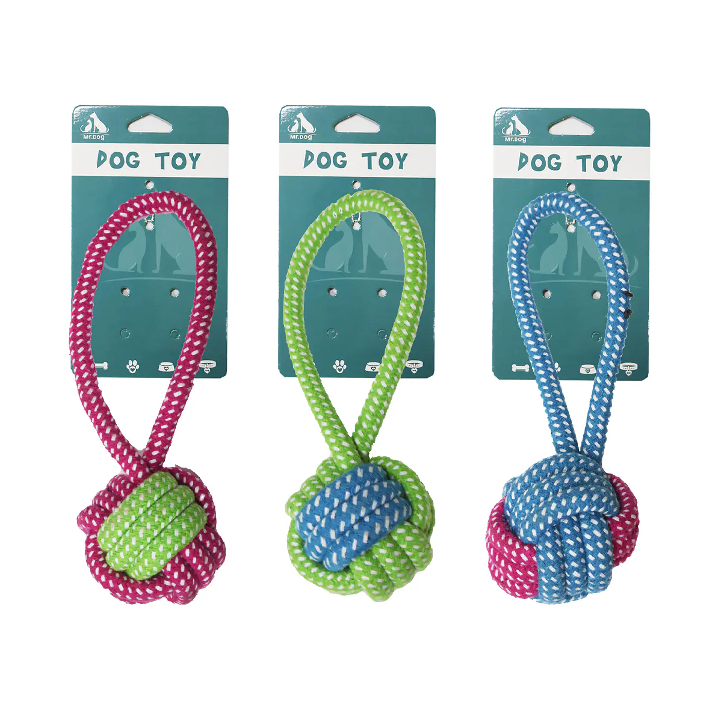 Bola de cuerda trenzada 20cm 90g color aleatorio 1