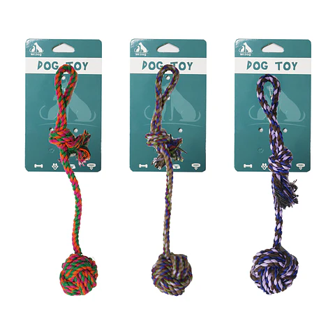 Bola colgante de cuerda trenzada pequeña 38cm 80g color aleatorio