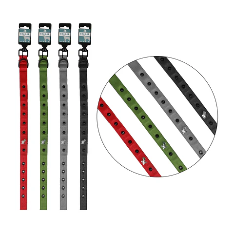Collar para perro con tachuelas en tela de buceo 3.2*60cm Color Aleatorio