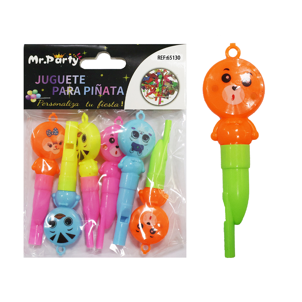 Juguetes para piñata silbatos 6pcs