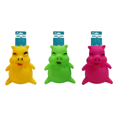 Juguete de cerdo para mascotas 9.5cm color aleatorio