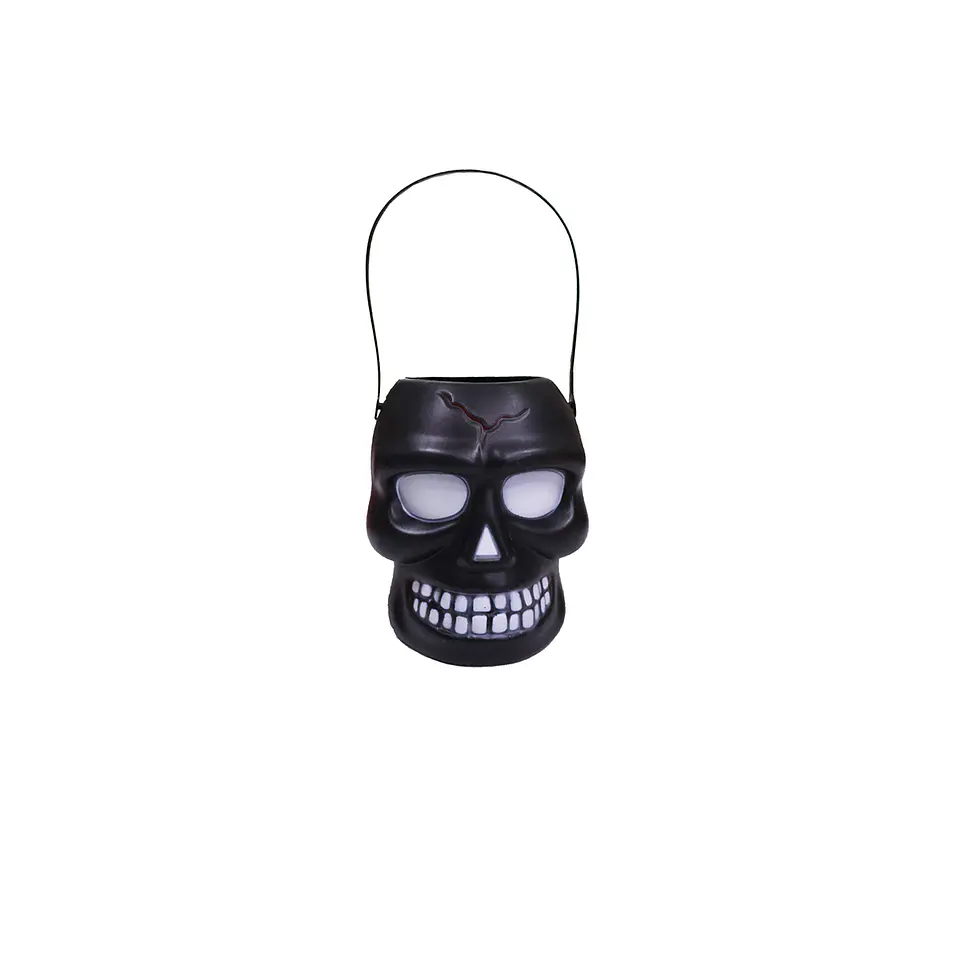 Cubo de calavera negro Halloween 13*11*15cm 1