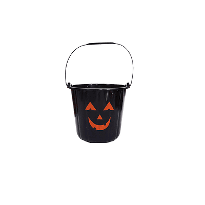 Cubo de calabaza negro Halloween 18*17cm