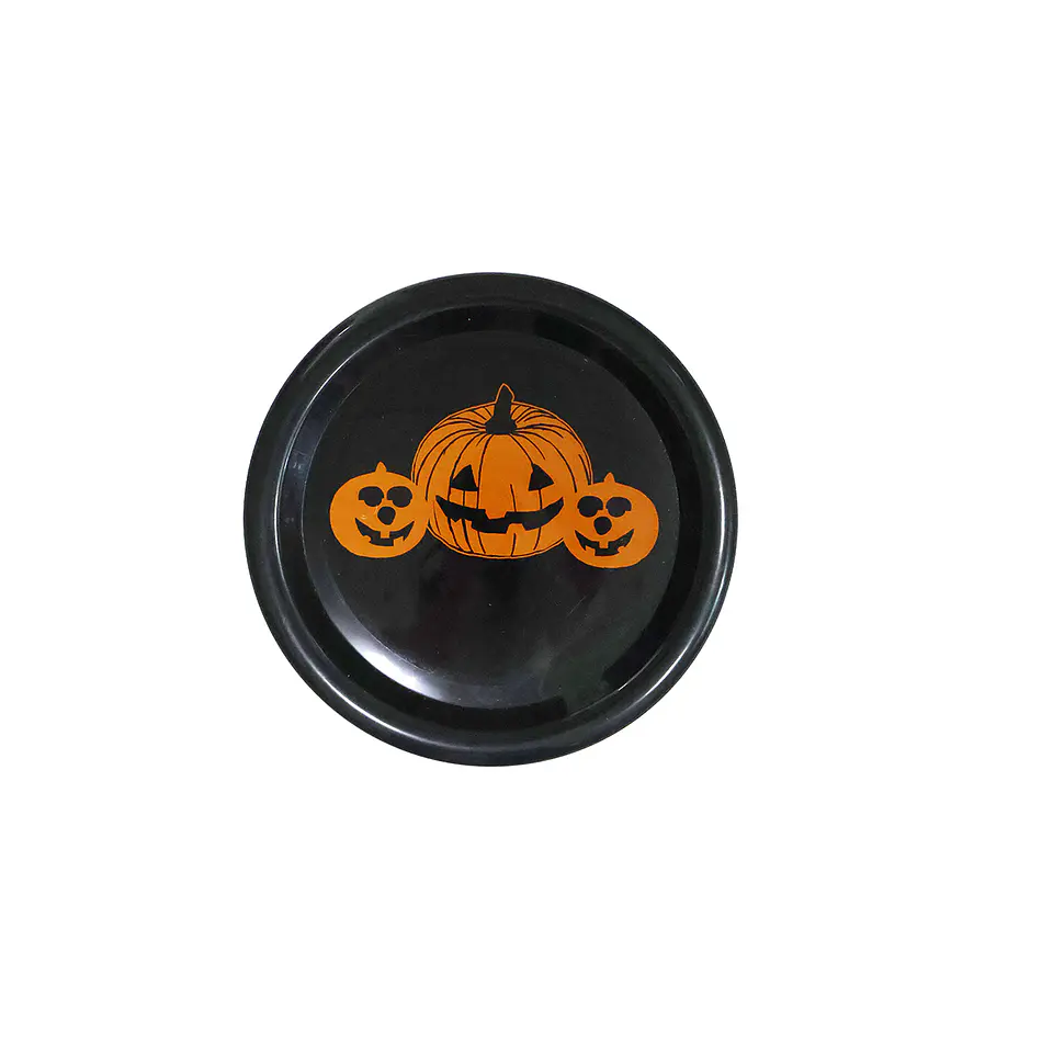 Plato negro con calabaza 25cm 1