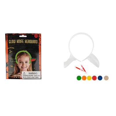 Cintillo con cuchillo pequeño fluorescente 16*20cm Color Aleatorio