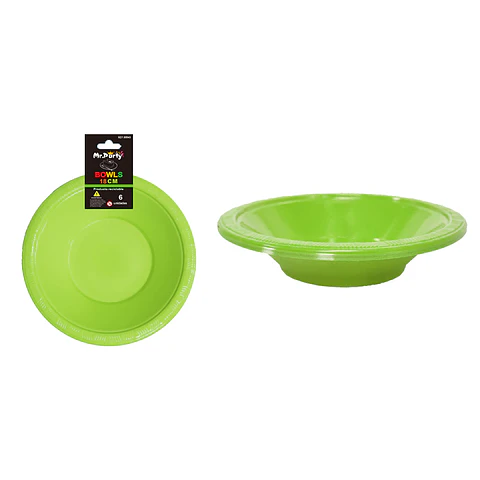Bowl plástico verde 7 pulgadas 8g 6pcs