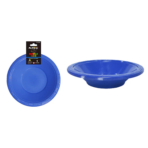 Bowl plástico azul oscuro 7 pulgadas 8g 6pcs