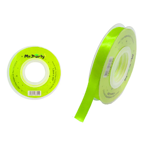 Cinta de raso 1cm *25Y verde fosforescente