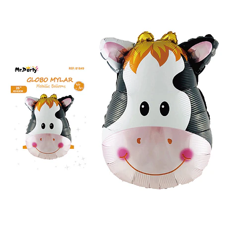 Globo metálico vaca 45*63cm