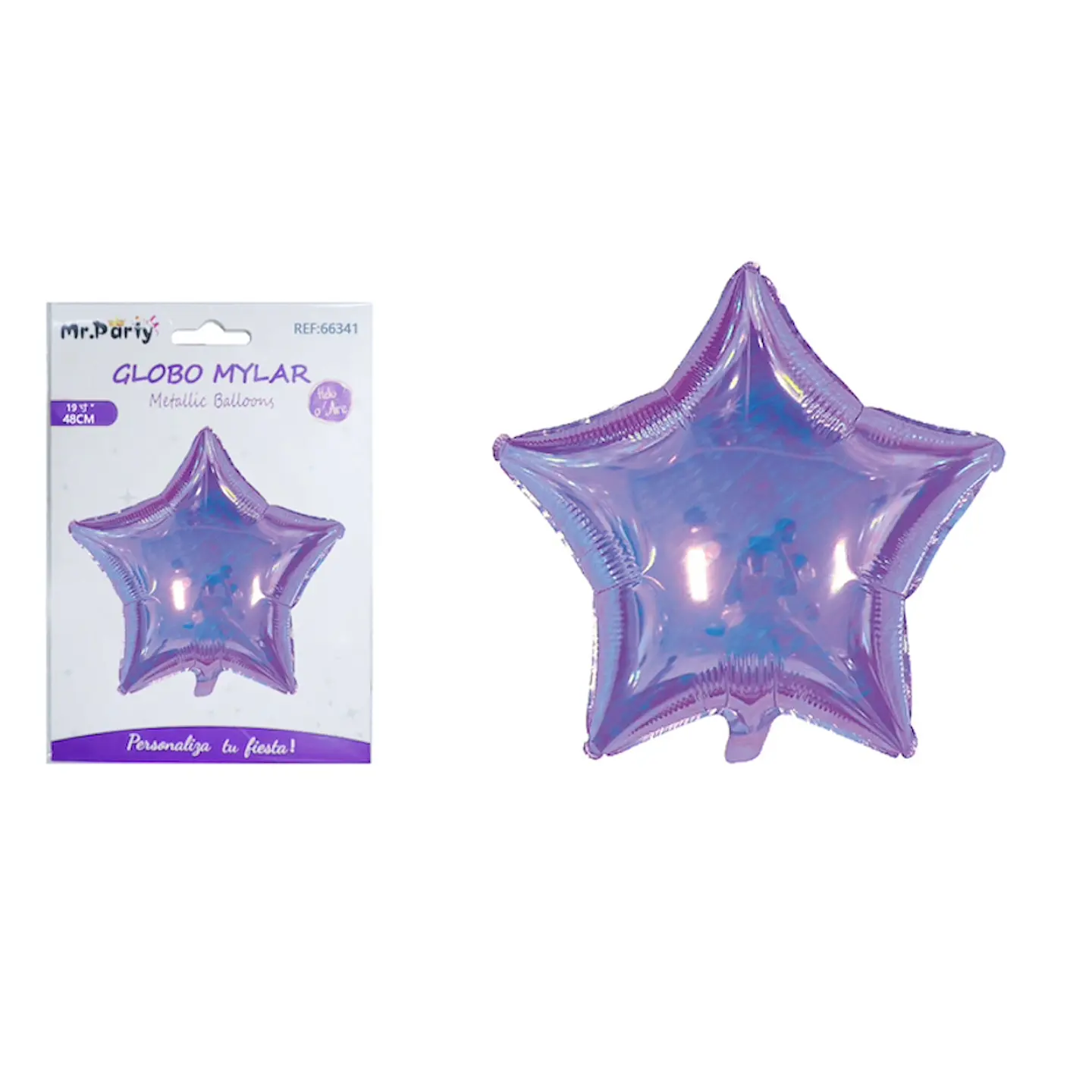 Globo metálico de estrella púrpura fantasía 48cm 1