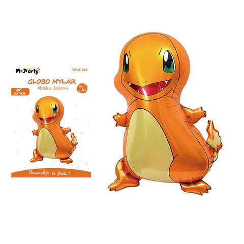 Globo metalizado dinosaurio Charmander 55*70cm