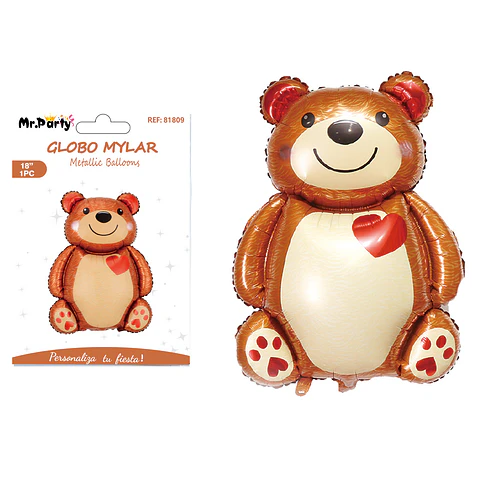 Globo metalizado oso grande 63*87cm