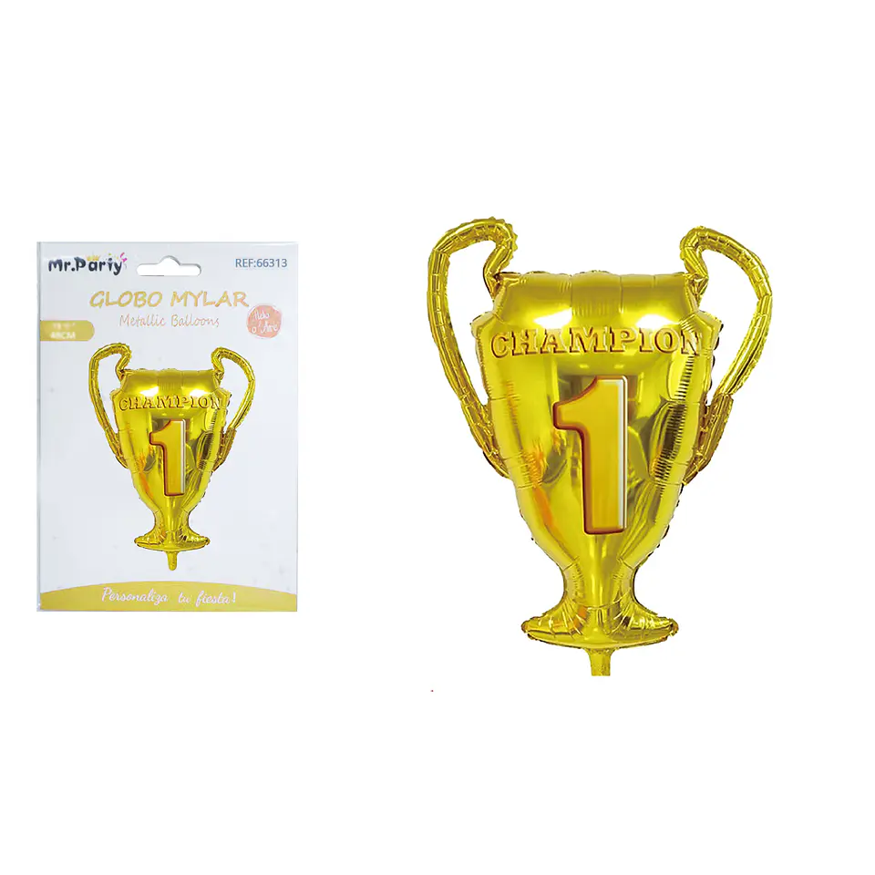 Globo metálico de trofeo 65.5x85.5cm 1