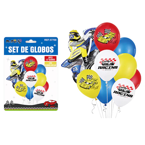 Set de globos de autos 9pcs