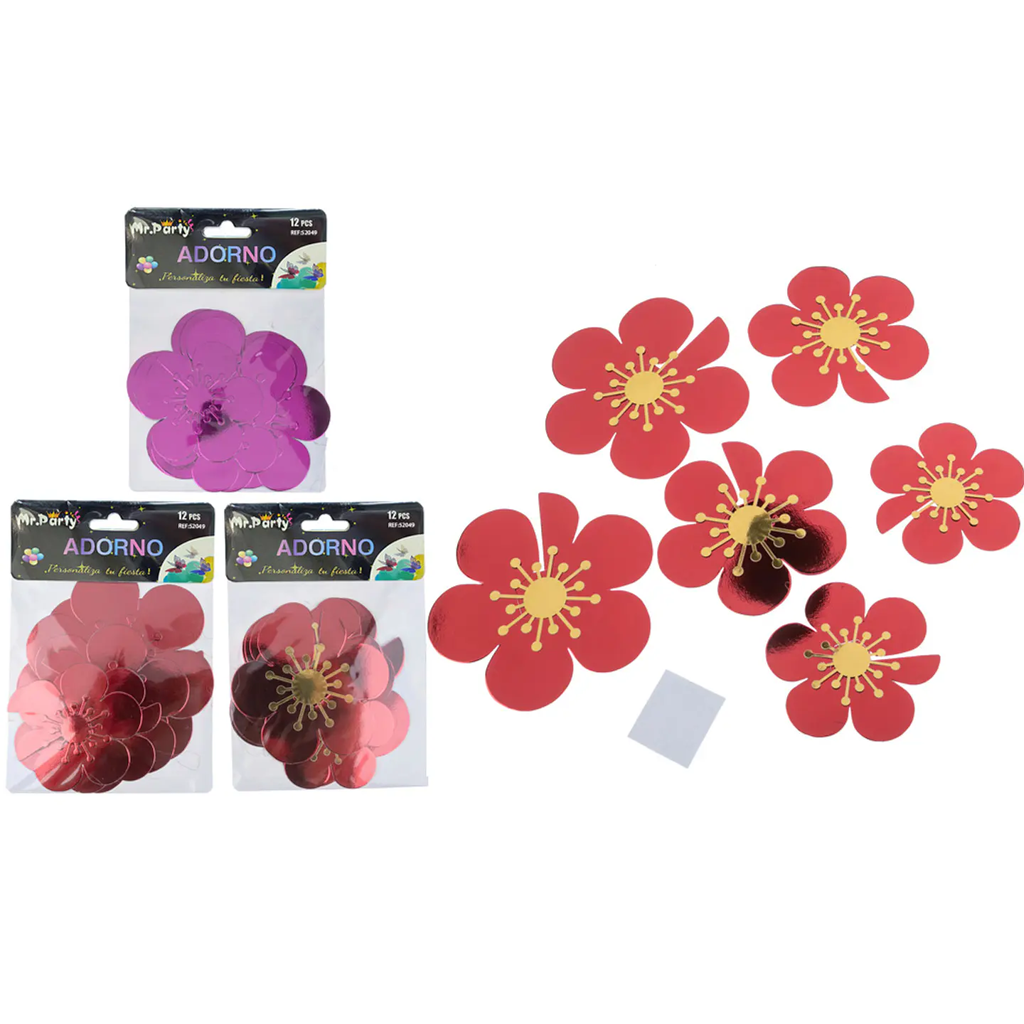 Adornos decorativos flores Color Aleatorio 6pcs  1