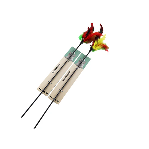 Juguete para gato varita de plumas