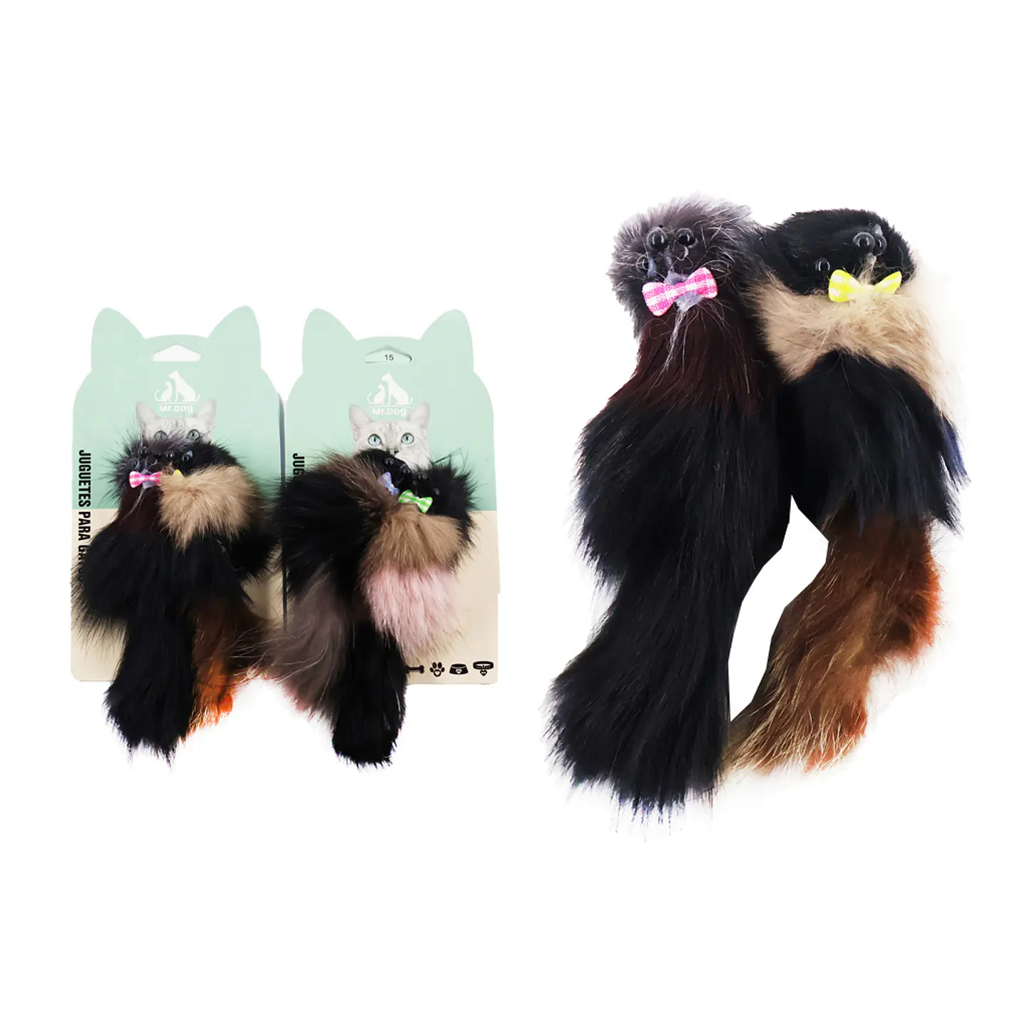 Juguete para gato peluche de ratón 14cm Color Aleatorio 1