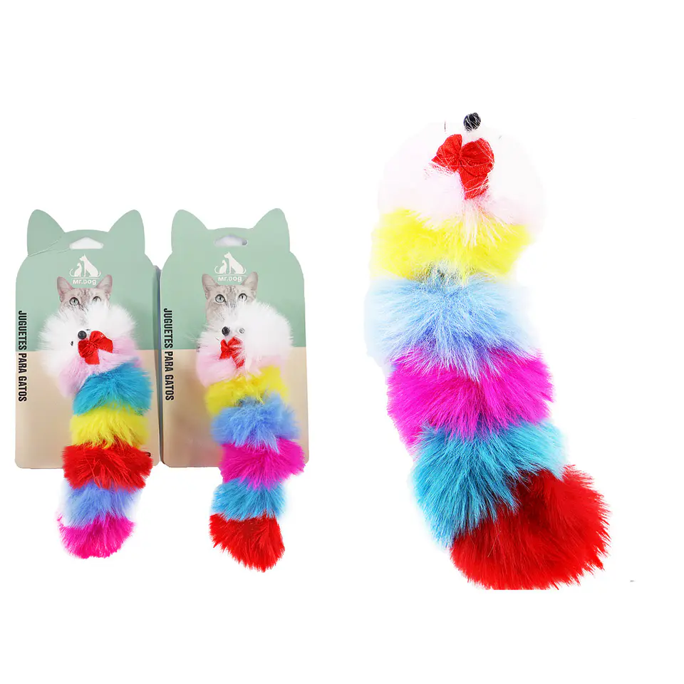 Juguete para gato peluche de oruga 18cm Color Aleatorio 1