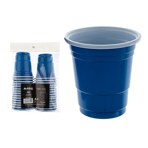 Vasos plásticos shot desechable azul marino 60ML 30pcs