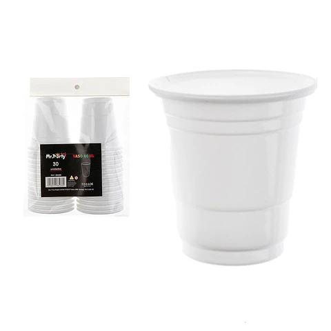 Vasos plásticos shot desechable blanco 60ML 30pcs