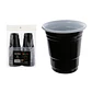 Vasos plásticos shot desechable negro 60ML 30pcs - Miniatura 2