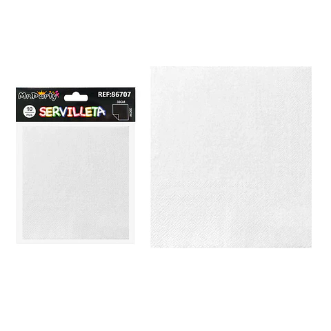 Servilletas color blanco 40*40cm 10pcs