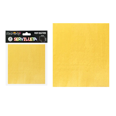 Servilletas color amarillo 40*40cm 10pcs