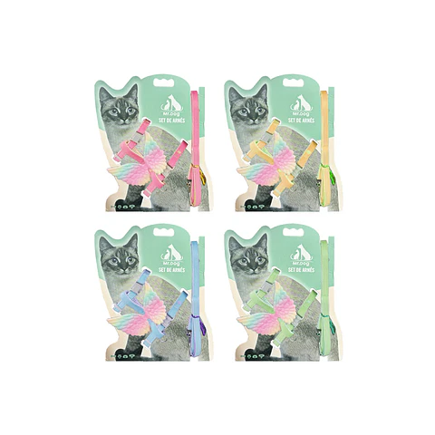 Set de arnés H harness con alas para gato 1.0cm*120cm Color Aleatorio