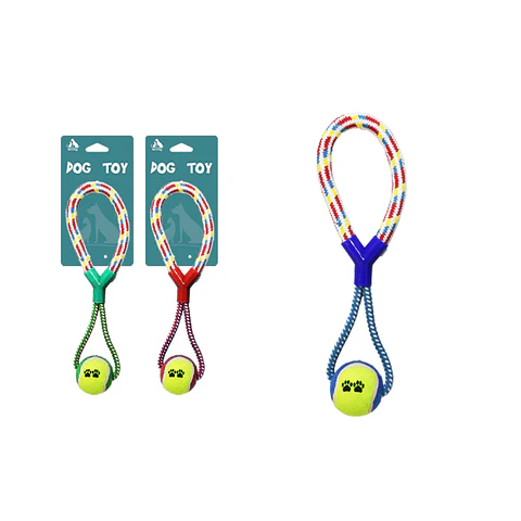 Juguete de cuerda de algodón con pelota en forma de Y Color Aleatorio