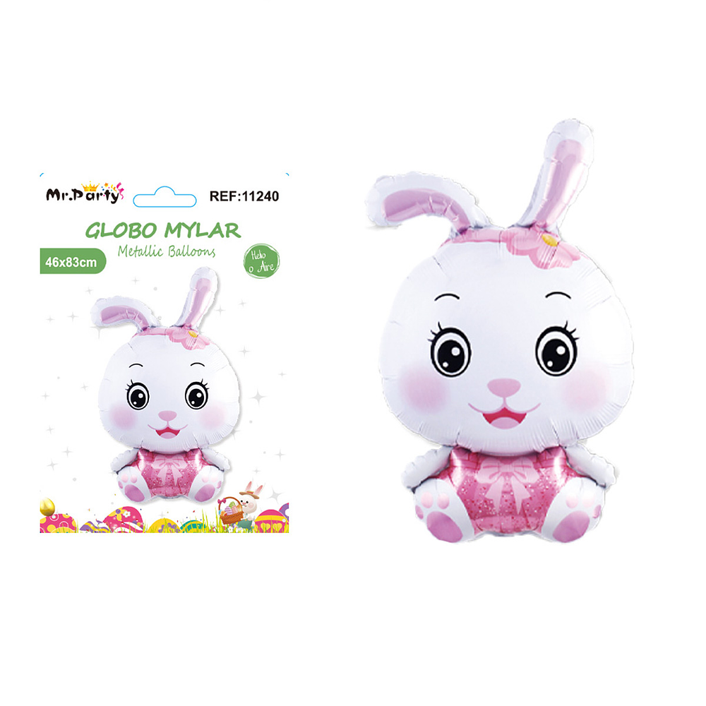 Globo metálico conejo de pascua 46*83cm