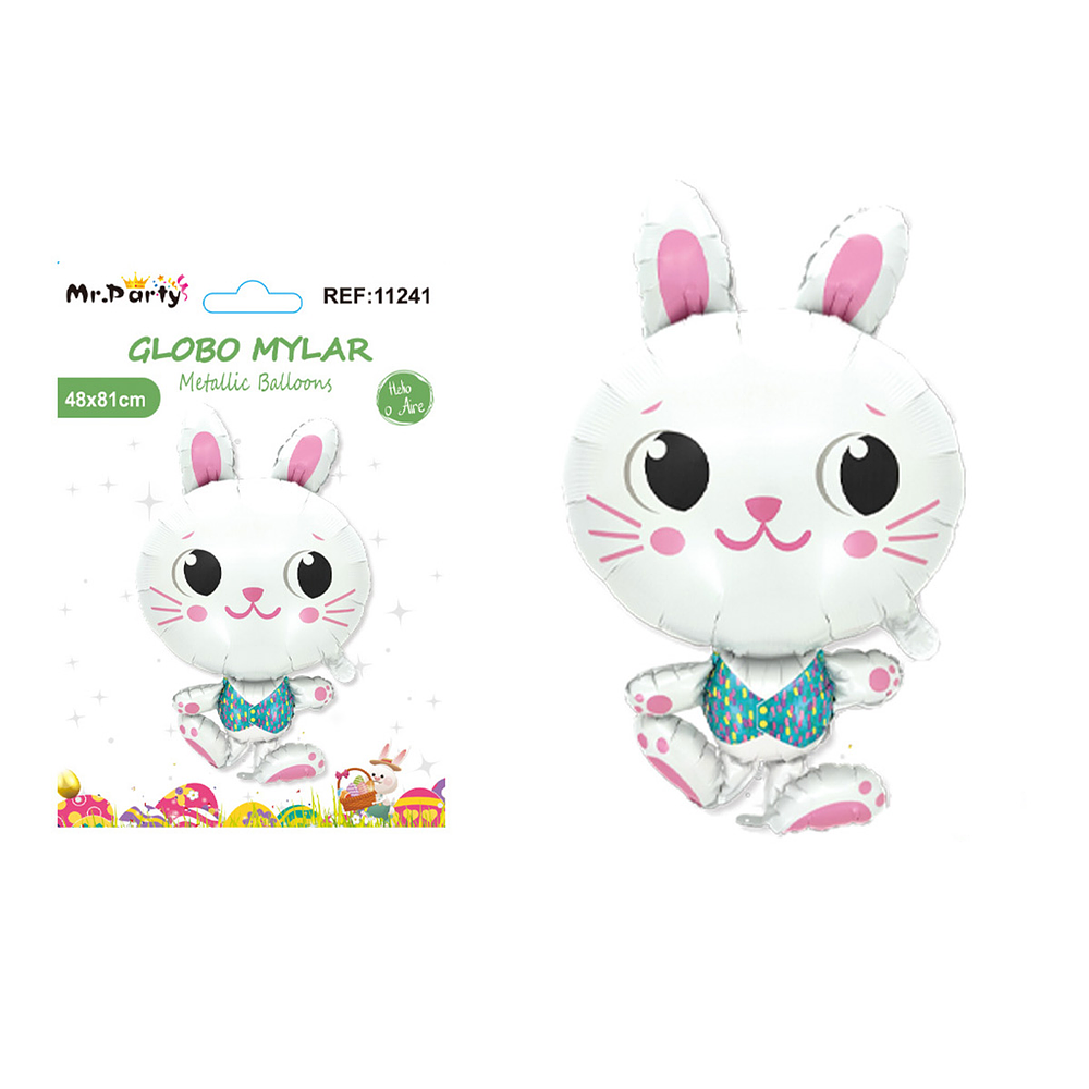 Globo metálico conejo de pascua 48*81cm
