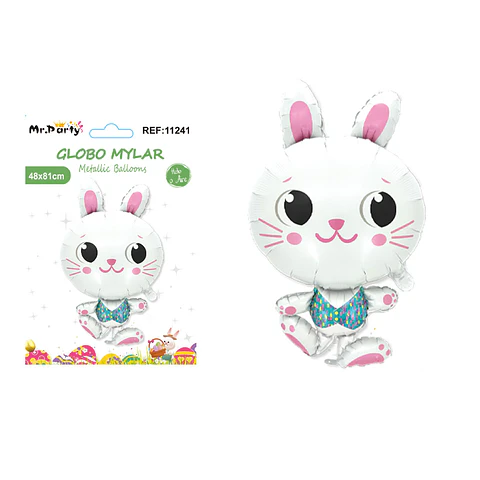 Globo metálico conejo de pascua 48*81cm