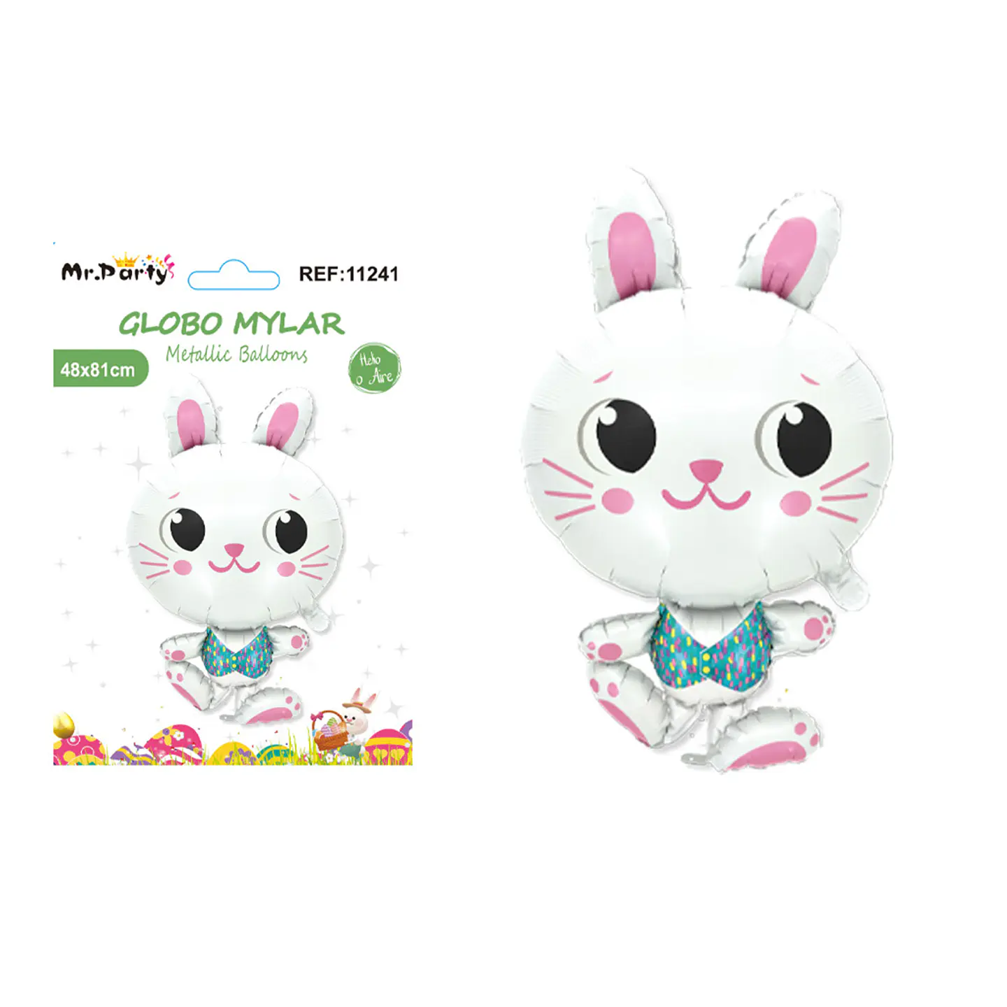 Globo metálico conejo de pascua 48*81cm 1