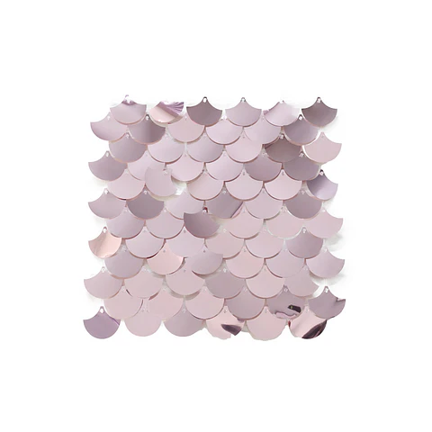 Panel decorativo shimmer wall sirena láser rosado 30*30cm