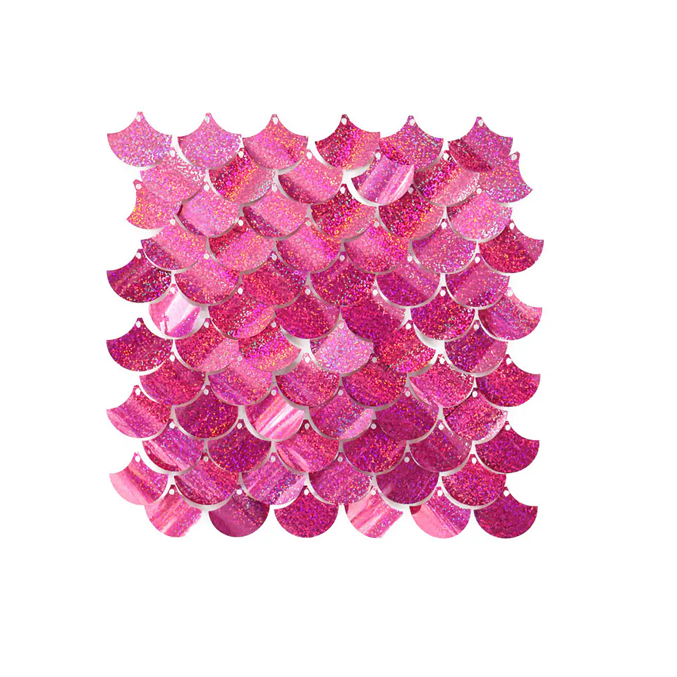 Panel decorativo shimmer wall sirena láser fucsia 30*30cm 1