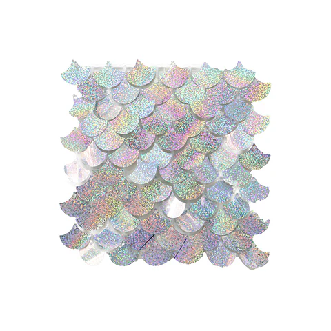 Panel decorativo shimmer wall sirena láser plateado 30*30cm