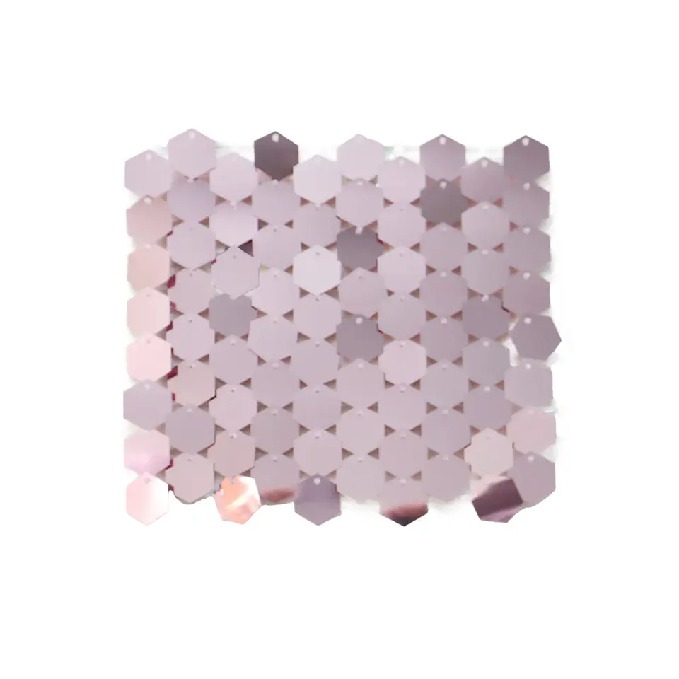 Panel decorativo shimmer wall hexagonal rosado 30*30cm 1