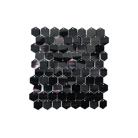 Panel decorativo shimmer wall hexagonal negro 30*30cm