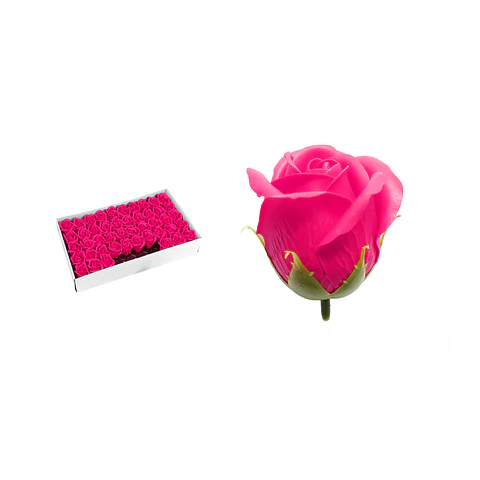 Rosas de jabón aromáticas 5cm 50 piezas fucsia
