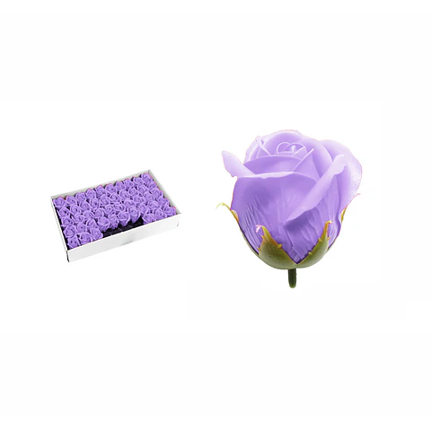 Rosas de jabón aromáticas 5cm 50 piezas lila