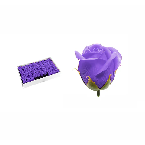 Rosas de jabón aromáticas 5cm 50 piezas violeta
