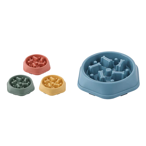 Cuenco lento pequeño con forma de hueso 20.5*19*4cm Color Aleatorio