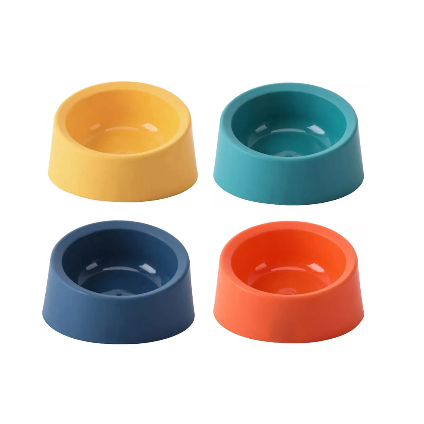 Cuenco inclinado para mascotas de plástico 14*14*8.5cm Color Aleatorio 1