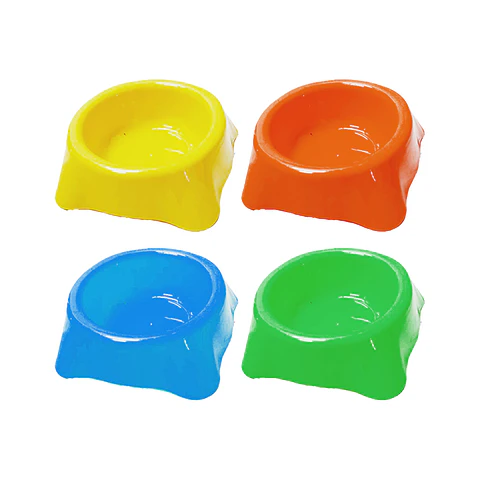 Cuenco para mascotas de plástico 15.4*15.4*4.8cm Color Aleatorio