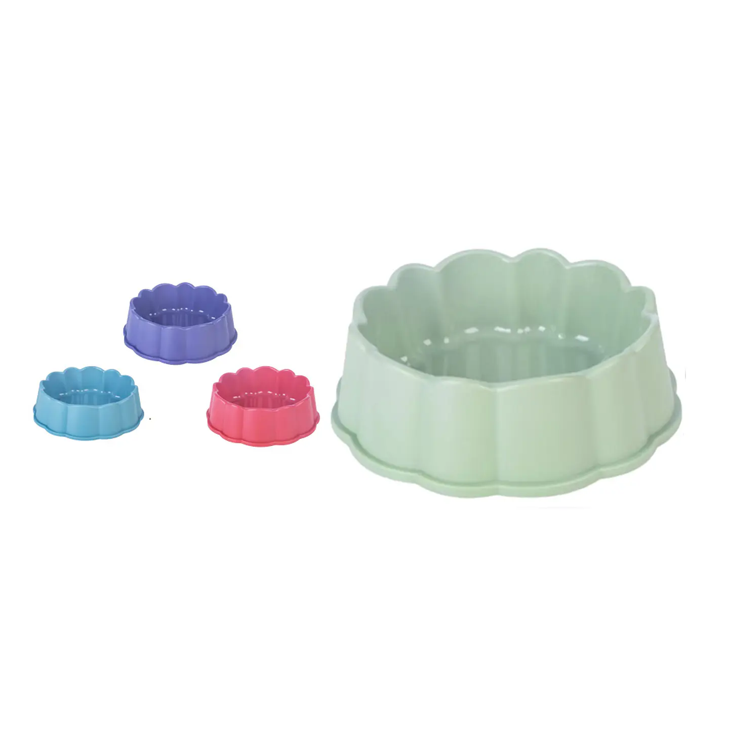 Cuenco mediano con borde decorativo 18*5.5cm Color Aleatorio 1