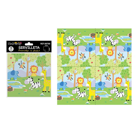 Servilletas zoológico 33*33cm 10pcs