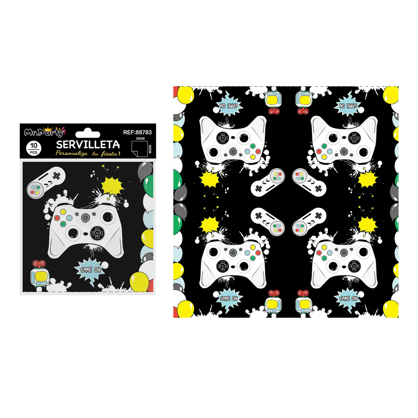 Servilletas consola de videojuegos 33*33cm 10pcs 1